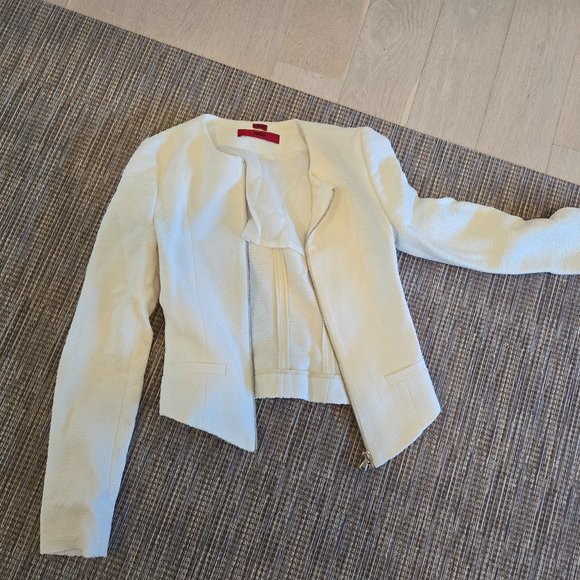 HUGO Women's Arisell Jacket - White size 0 - Picture 1 of 3